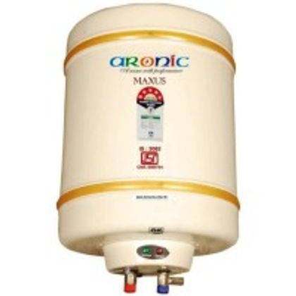 aronic MAXUS 5 Star (BEE) 25 Lt 25 L Storage Water Geyser (Ivory) Front View